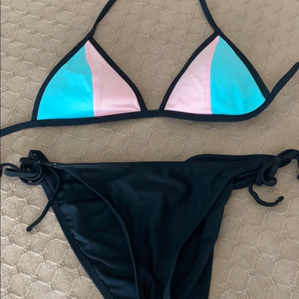 Bikini- Pink brand top, forever 21 bottoms. Size M